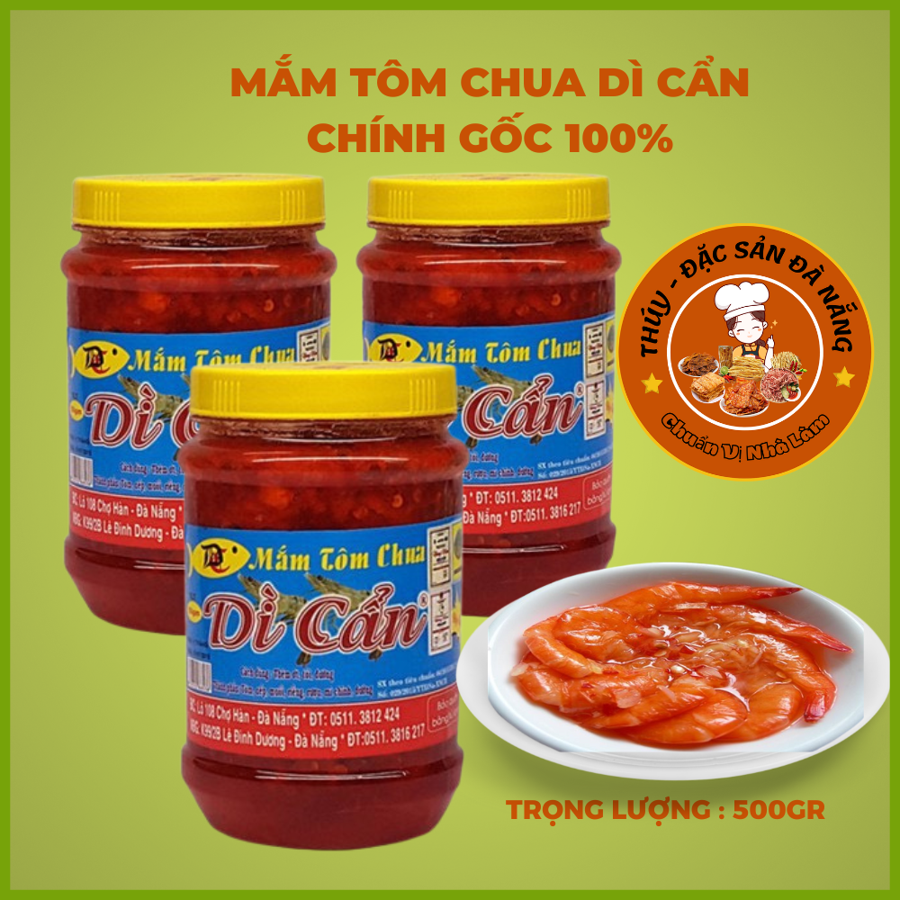 Mắm Tôm Chua Dì Cẩn hũ 500gr chính gốc