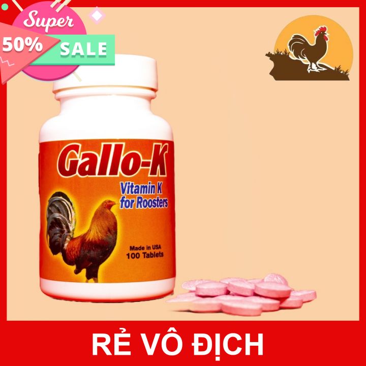 Gallo k - tăng cơ, tăng bo dinh dưỡng cho gà đá chiếc lẽ 20 viên