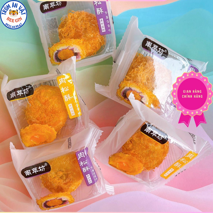 Bánh ruốc nhân trứng chảy, bánh ruốc nhân trứng muối thùng 2.5kg - b102t ăn vặt beegin