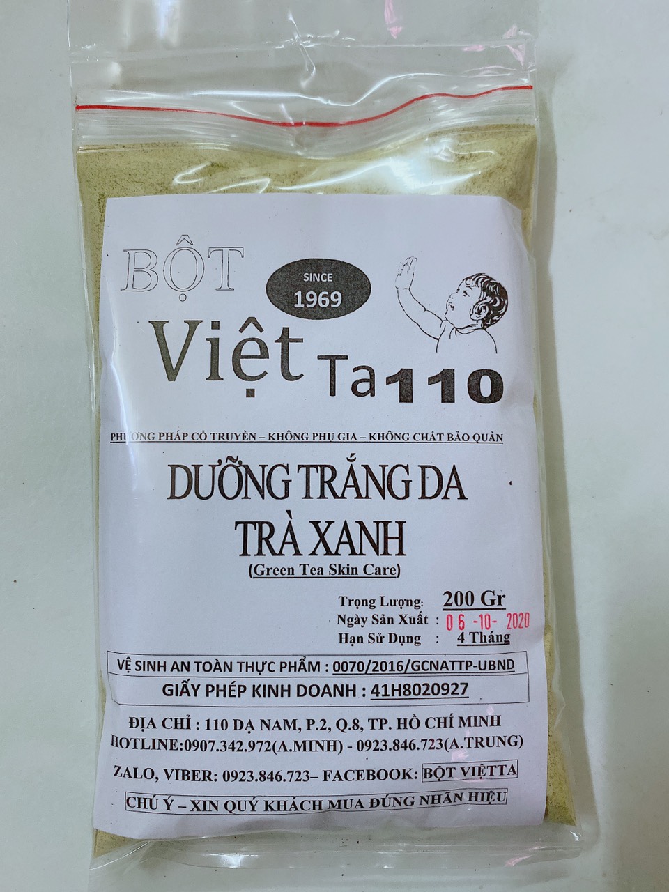 [HCM]Bột Trà Xanh Hỗn Hợp Bột Việt Ta