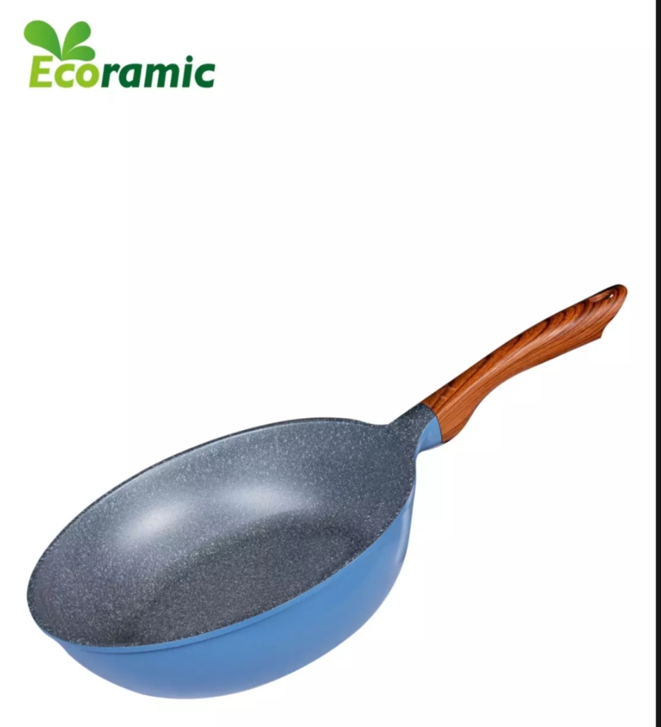 Chảo đức vân đá sâu lòng ecoramic size 22-24-26-28-32 cm đáy từ.