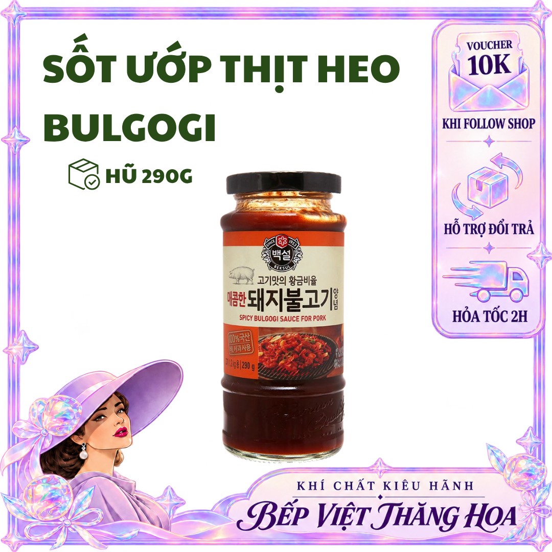 Sốt Ướp Bulgogi Heo Beksul Hàn Quốc - Chai 290Gr