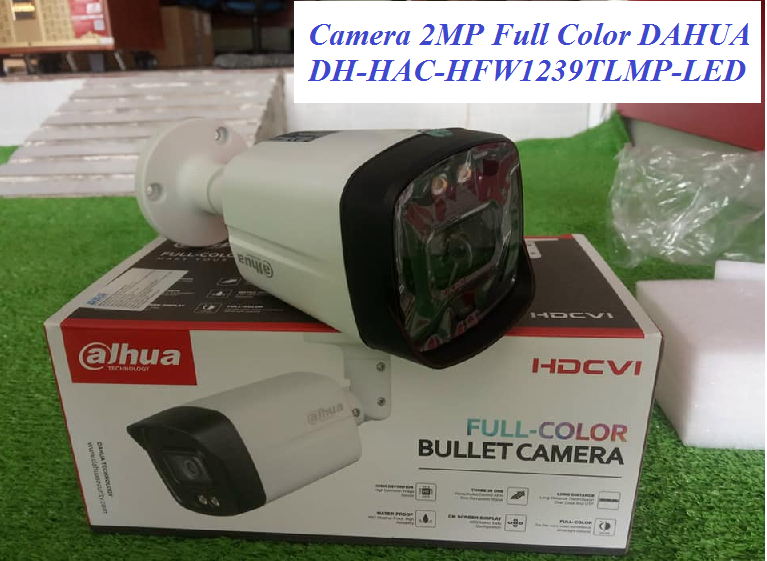 Camera HDCVI 2MP Full Color DAHUA DH-HAC-HFW1239TLMP-LED