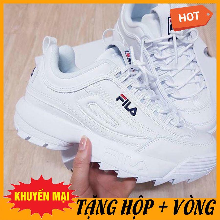 Giày Fila Trắng - giày sneaker nữ Hàn Quốc - giày học sinh nữ - giày thể thao nữ 2019 - giày thể thao nữ đẹp - giầy nữ - giầy sneaker nữ - giầy chạy bộ - giày sneaker nữ 2019