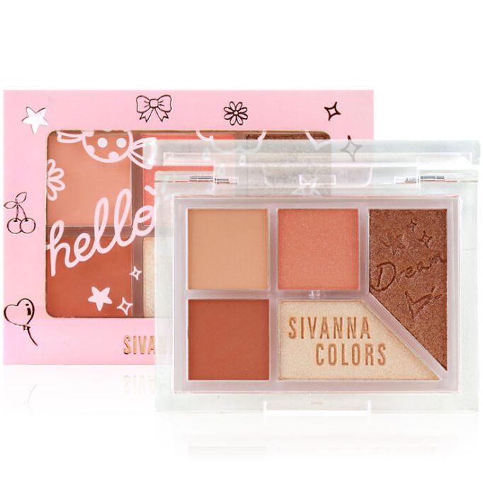 Bảng phấn mắt 5 ô sivanna colors crystal eye shadow palette hf5081