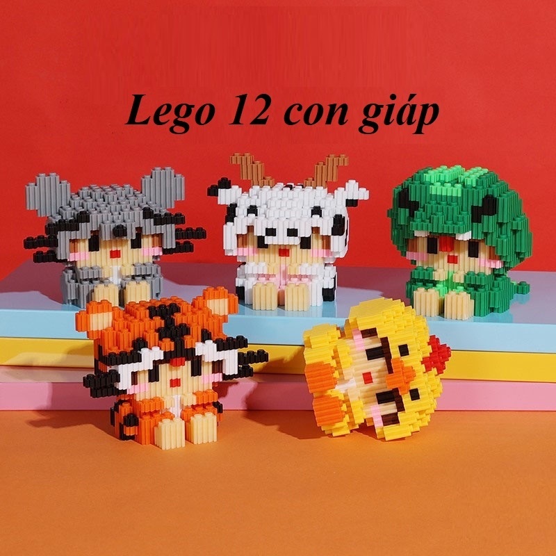 ♥️♥️ Mô hình lắp ráp 3D 12 con giáp mini - bộ xếp hình 12 con giáp cực kỳ đáng yêu và dễ thương ♥️♥️