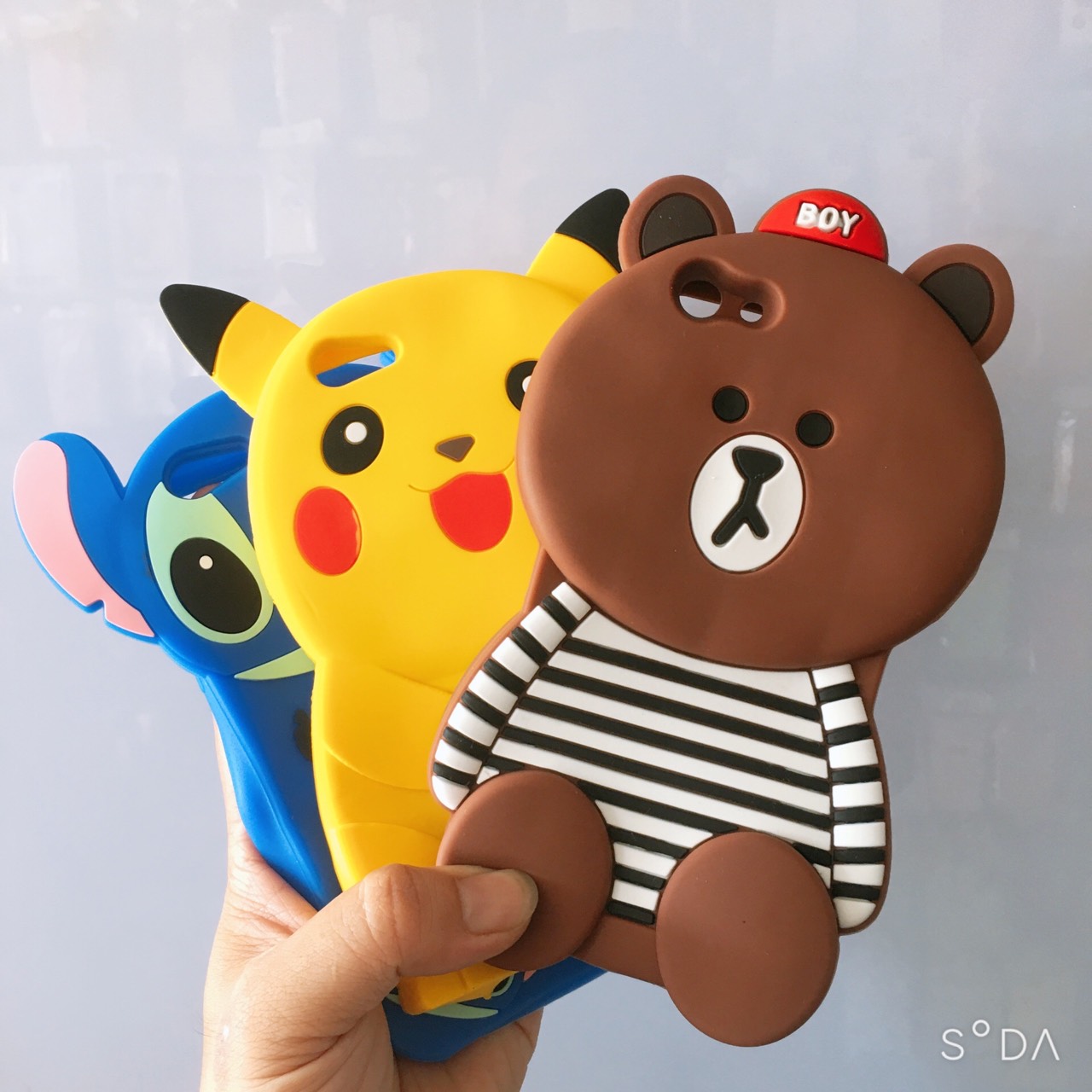 Ốp lưng Oppo F1s/A59 Ốp silicons hình Gấu, Pikachu, Stick dễ thương