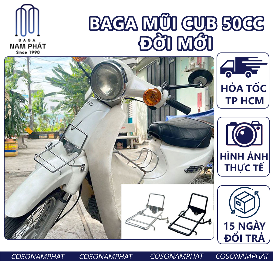 Baga Mũi Cub Sơn Tĩnh Điện 81 82 Taya 50cc Học Sinh Lifan Việt Thái Dealim Mới Ba ga Trước Cúp Cup 50 Đen Thai