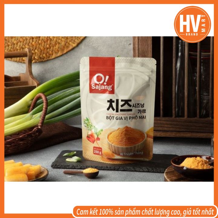 [Siêu Ngon] Bột Phô Mai Lắc O!sajang Hàn Quốc 250g - Chế Biến Nhiều Món Ăn Khác Nhau, Siêu Thơm Ngon, Ít Đường, Hàng Nhập Khẩu Từ Hàn Quốc - Túi 250gam