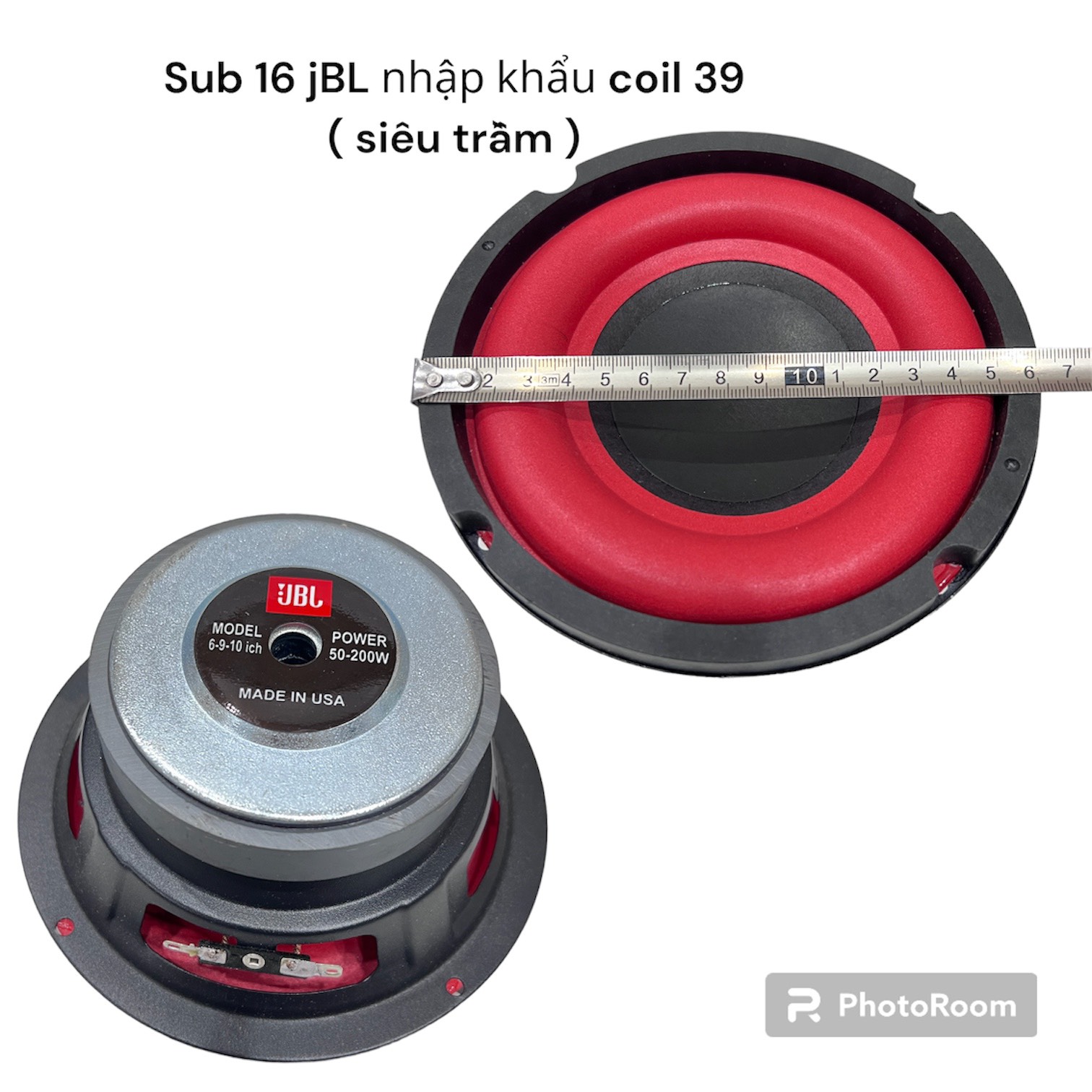 loa siêu sub 16 jBL hàng nhập khẩu coil 36 gân đỏ - lắp sub điện sub hơi độ chế sub ô tô -1 củ