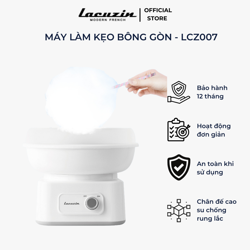 Máy làm kẹo bông gòn lacuzin - lcz007