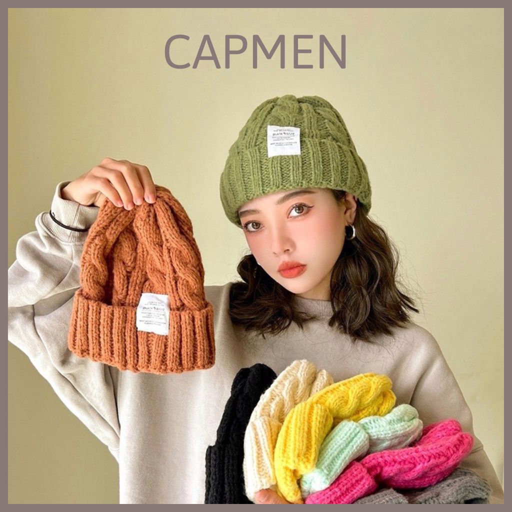 Mũ len nữ thời trang capmen, nón len beanie hàng loại 1 cm02