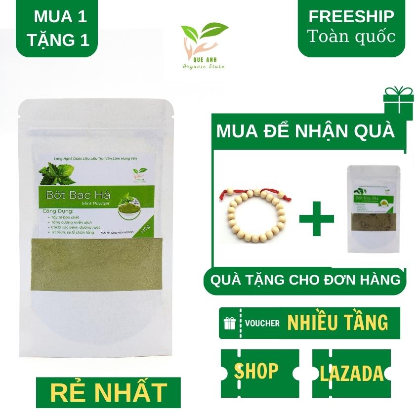 Bột bạc hà nguyên chất sấy lạnh QA ORGANIC 100/500g giảm cân giảm mụn giải nhiệt