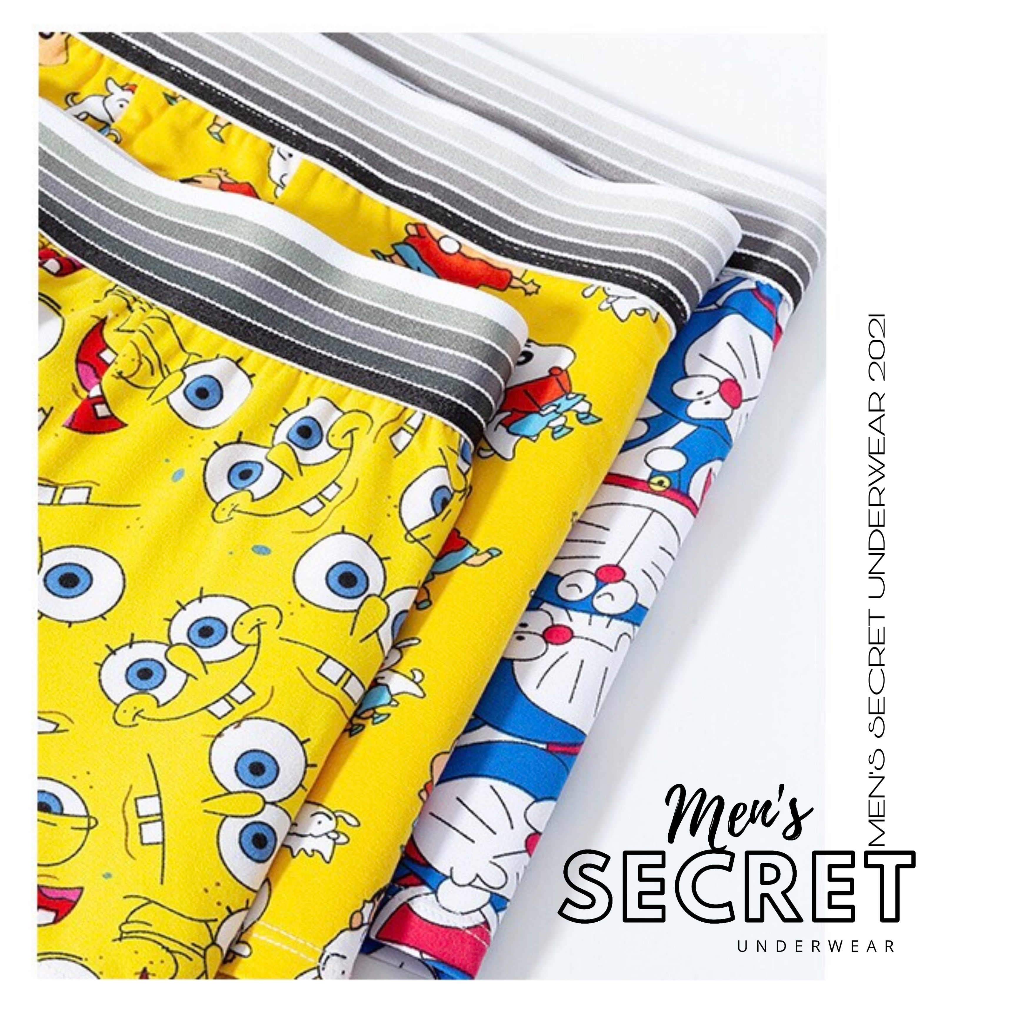 Quần lót nam boxer thun lạnh hoạt hình - cotton co dãn 4 chiều