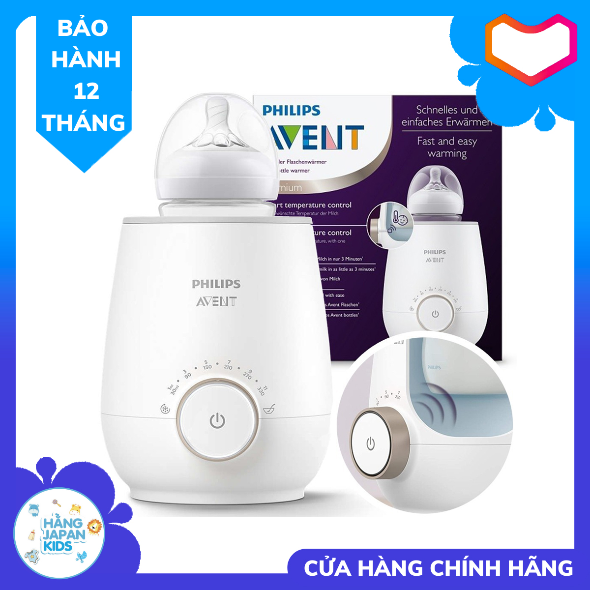 Máy hâm sữa bằng điện avent scf 358/00- bảo hành 1 năm - mẫu mới