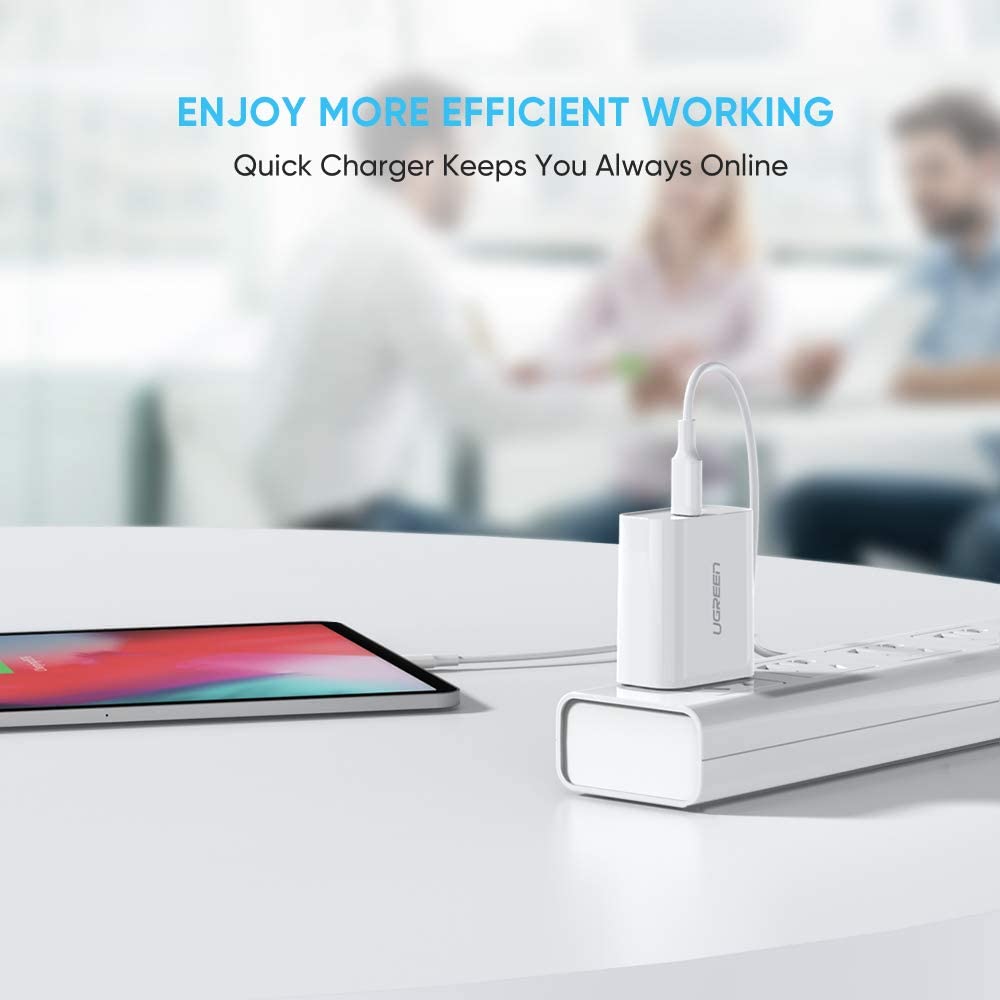 Sạc USB-C PD 18W UGREEN CD137 60449 - Hỗ trợ sạc nhanh PD 18W 50% pin trong 30 phút cho iPhone 11 Pro Max/ iPhone 11 Pro / iPhone Xs Max / iPhone 8 Plus, sạc nhanh Quick Charge 4.0, 3.0 cho Samsung / Android Sạc USB-C PD 18W UGREEN CD137 60449 - Hỗ trợ sạc nhanh PD 18W 50% pin trong 30 phút cho iPhone 11 Pro Max/ iPhone 11 Pro / iPhone Xs Max / iPhone 8 Plus, sạc nhanh Quick Charge 4.0, 3.0 cho Samsung / Android