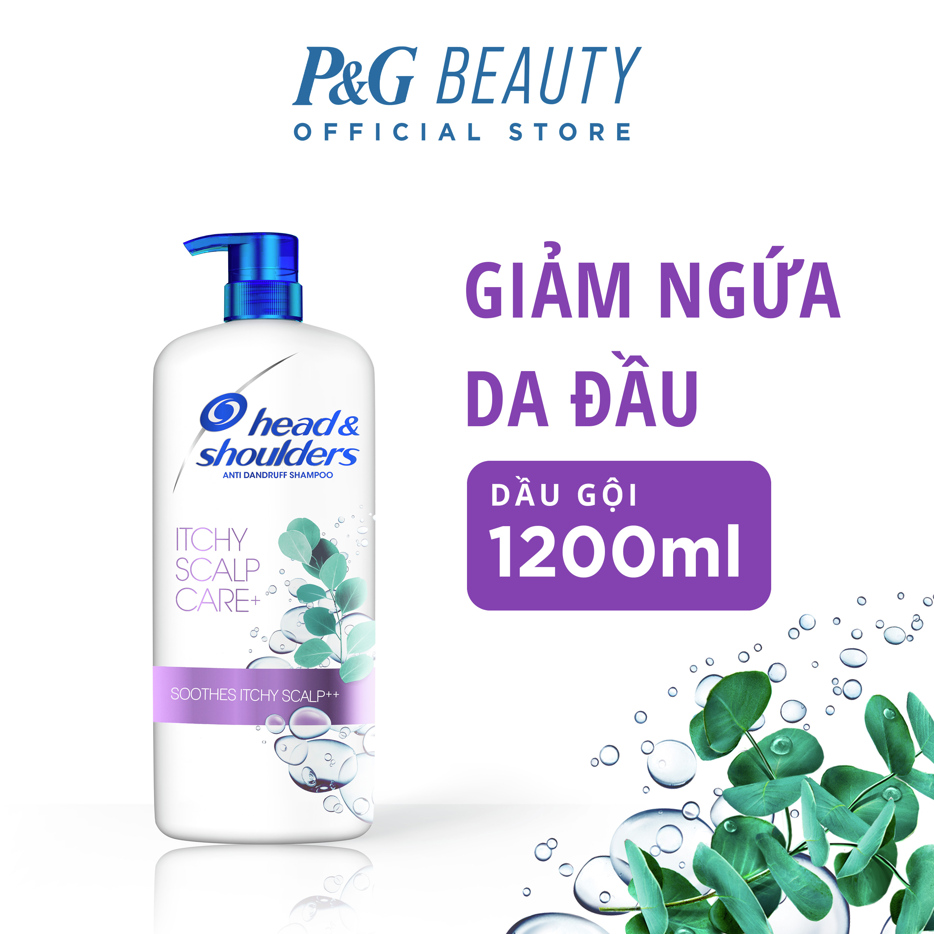 Head and Shoulders Dầu Gội Làm Sạch Gàu Bạc Hà Mát Lạnh / Da Đầu Ngứa Chăm Sóc Tóc 1200 ml