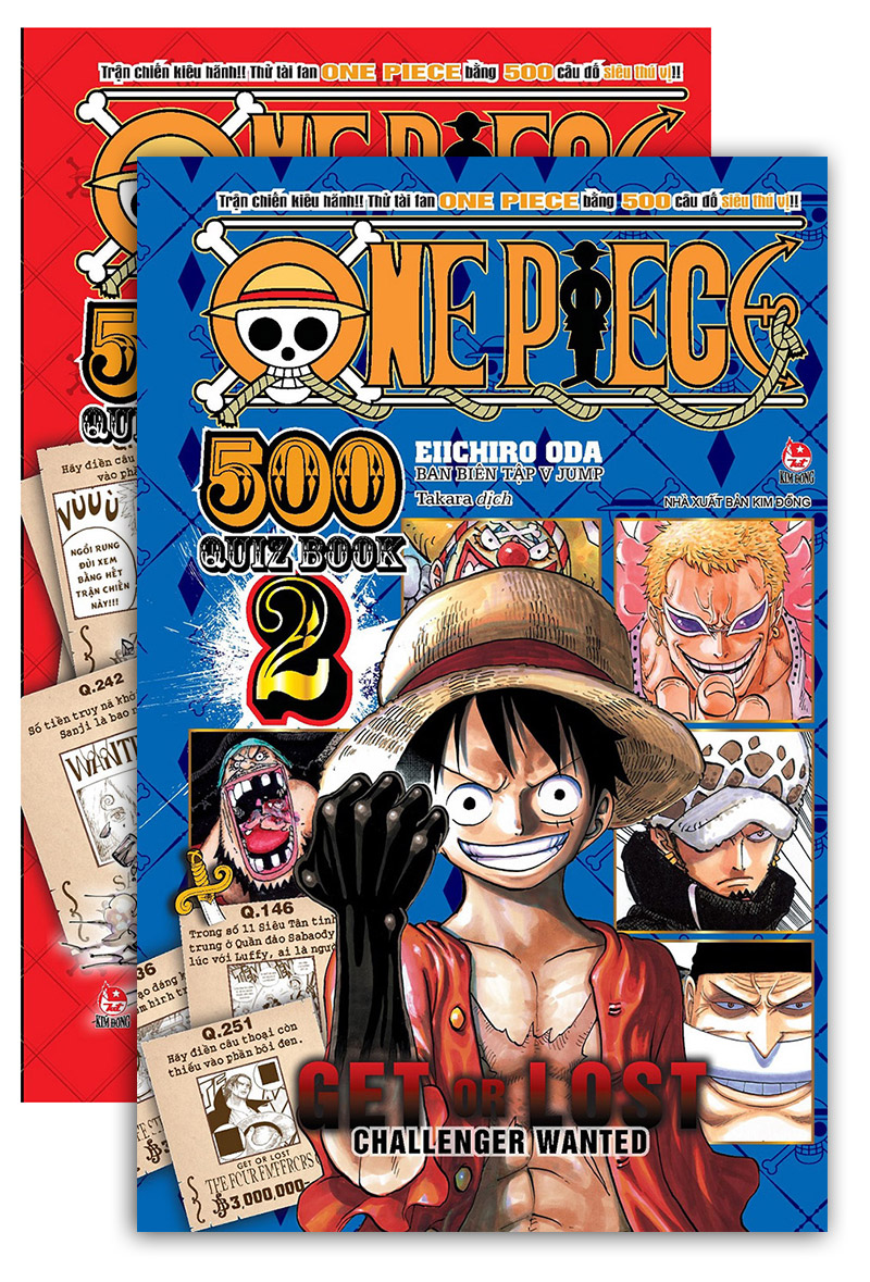 Truyện tranh One Piece 500 Quiz Book - Bộ 2 tập có bán lẻ - Tái bản 2023 - NXB Kim Đồng