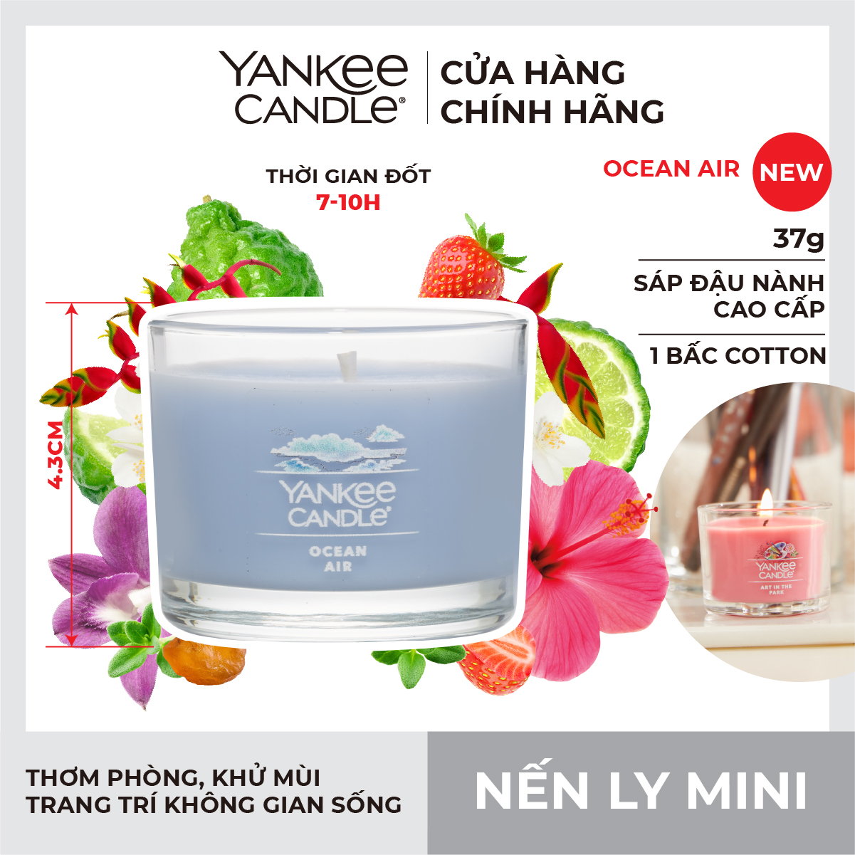 Nến ly mini Yankee Candle - Ocean Air
