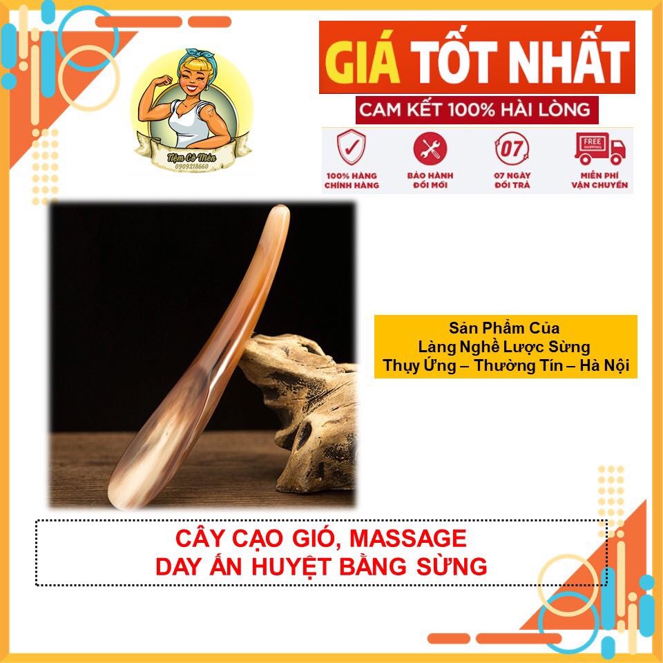 Cây cạo gió, massage, điện chẩn, day ấn huyệt bằng sừng
