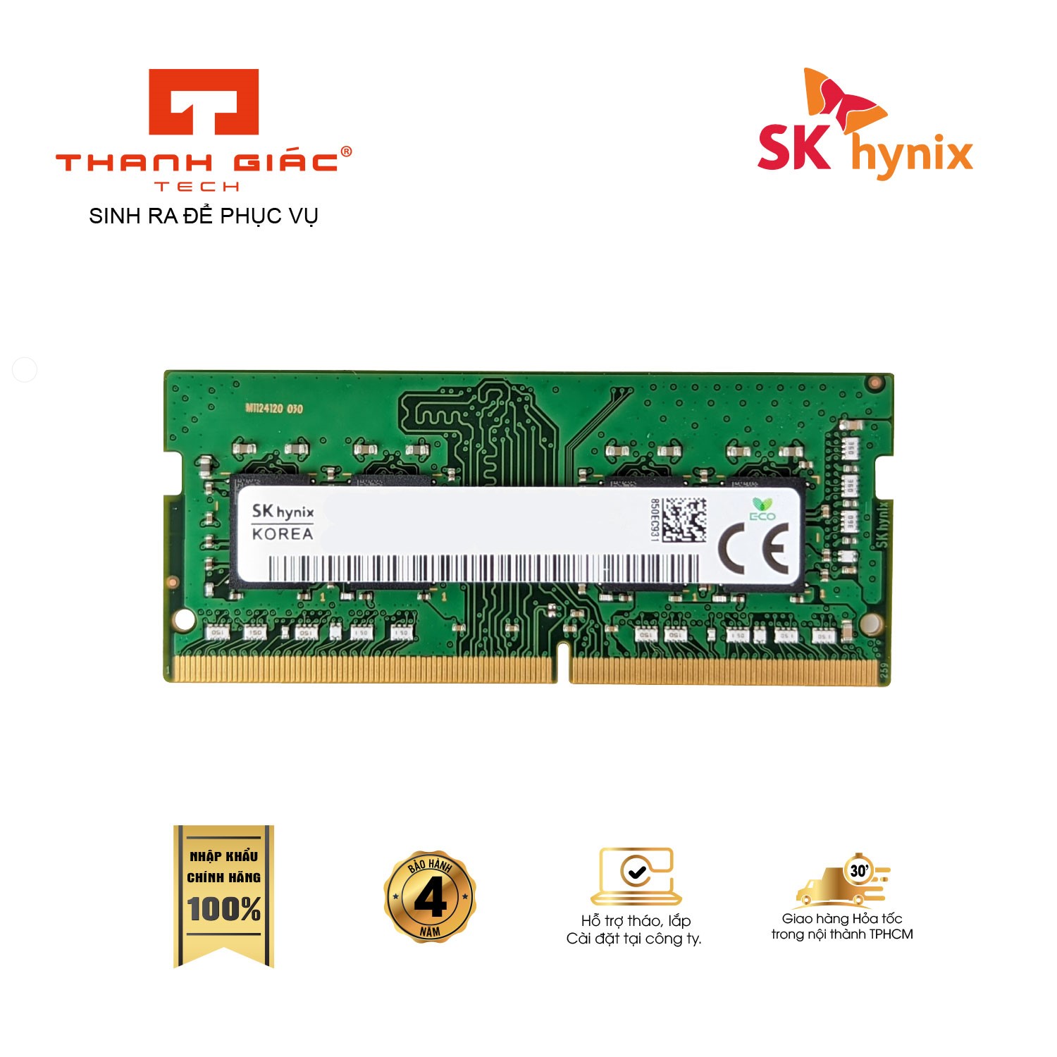 Ram Laptop DDR4 SK Hynix 8GB/16GB Bus 2400 - Bảo Hành 4 Năm