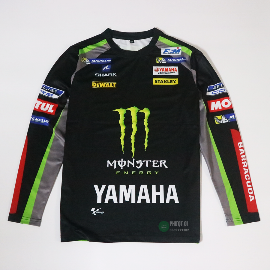 Áo thun nam dài tay Yamaha Monster phong cách thời trang mạnh mẽ cho người đam mê xe