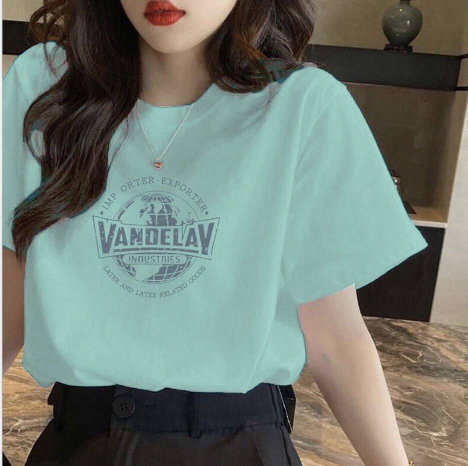 Áo thun áo phông nữ in hình logo cách điệu thun cotton freesize