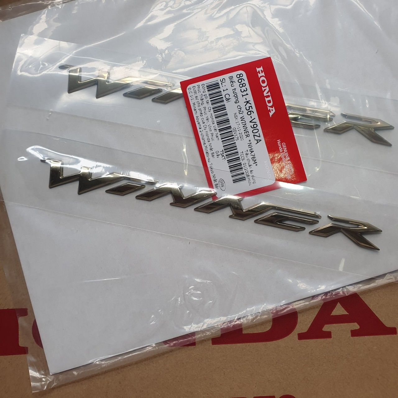 Tem sườn honda winner v1 màu vàng