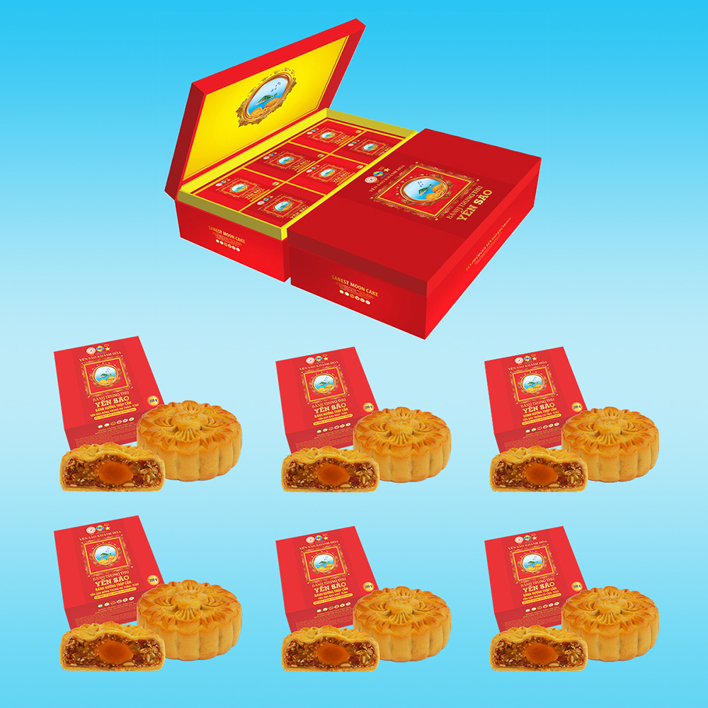 Bánh Trung thu Yến sào Hộp 6 bánh nướng thập cẩm