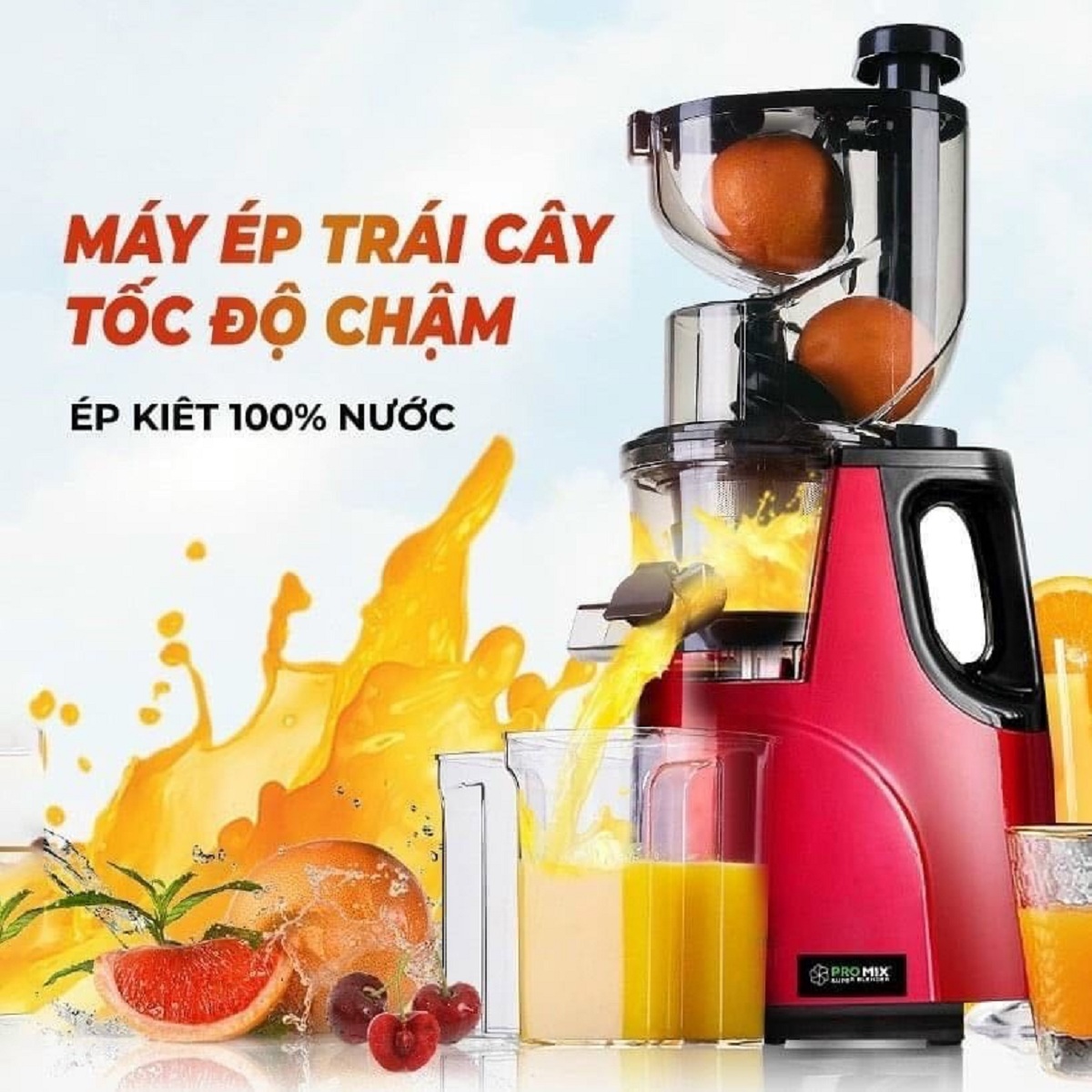 Máy ép chậm nguyên quả hongxing rh312 ép nước nguyên chất