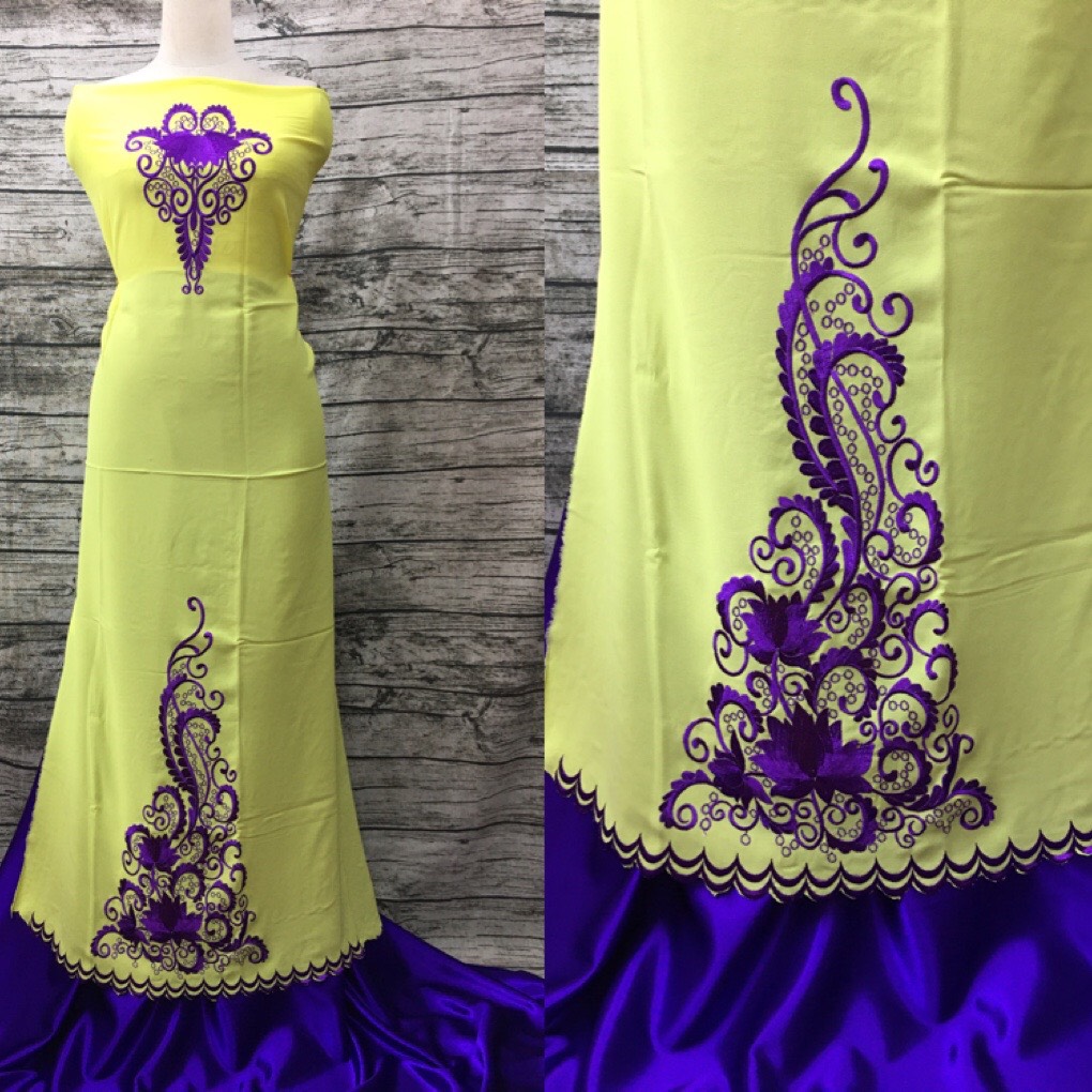 Vải áo dài thêu chân LH23