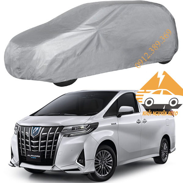 Bạt phủ xe ô tô toyota alphard vải dù oxford siêu bền, bạt trùm xe hơi chống nắng mưa bảo vệ xe