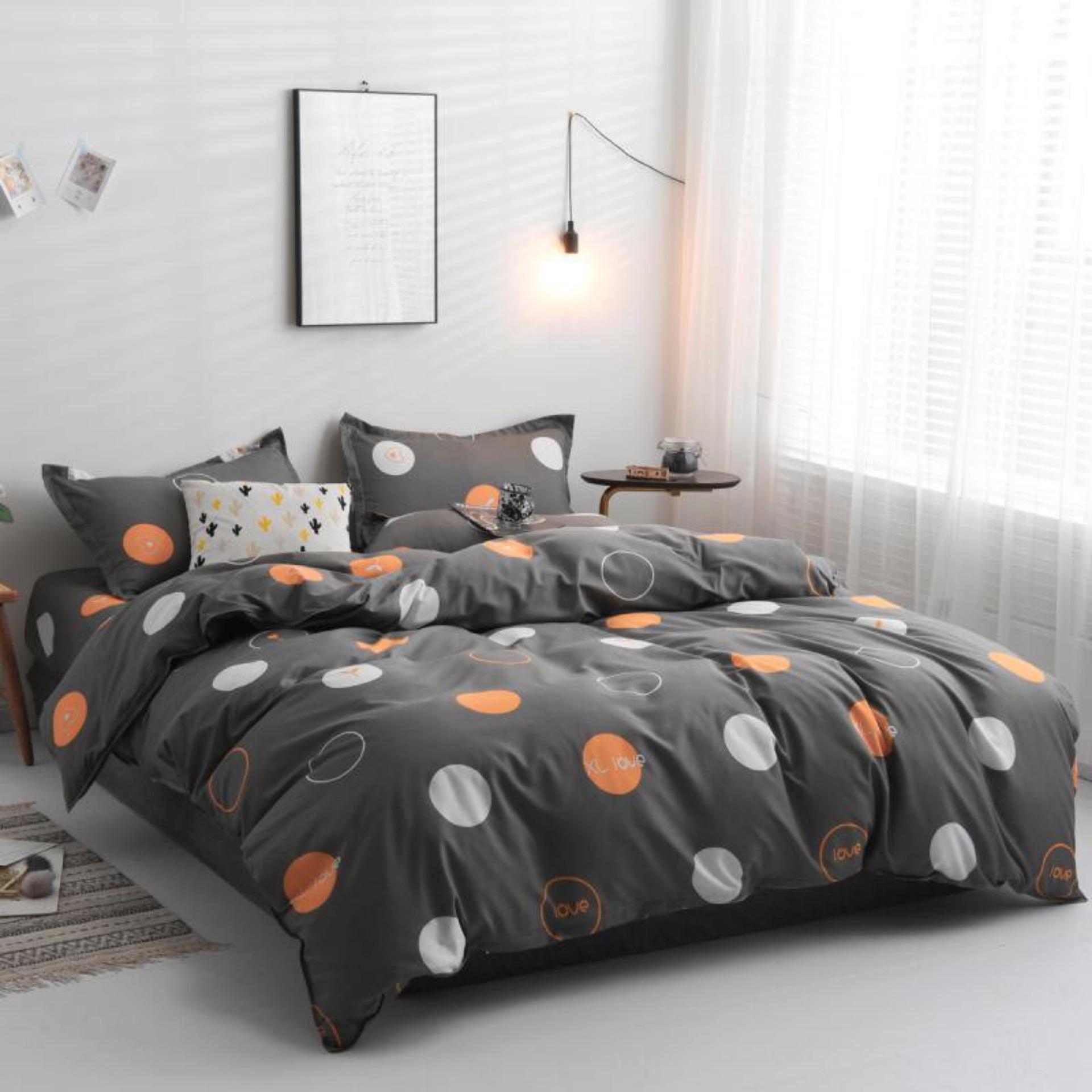 Bộ chăn ga gối phong cách Hàn Quốc XL Love bo chun đủ kích thước