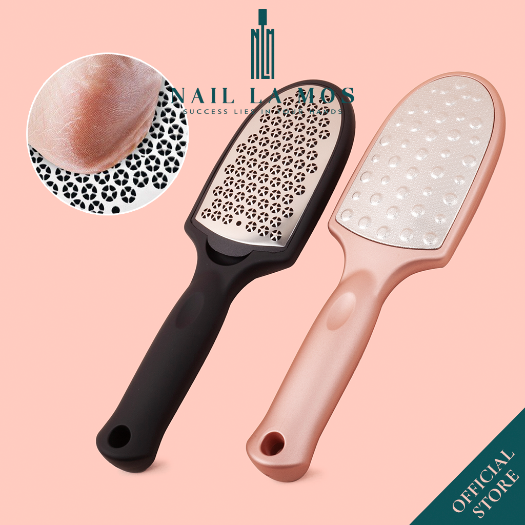 Cây chà gót chân 2in1 inox 304 đa năng - Dụng cụ chà gót 2 mặt, chà mịn và chà tẩy da chết chuyên dụng Nail Spa