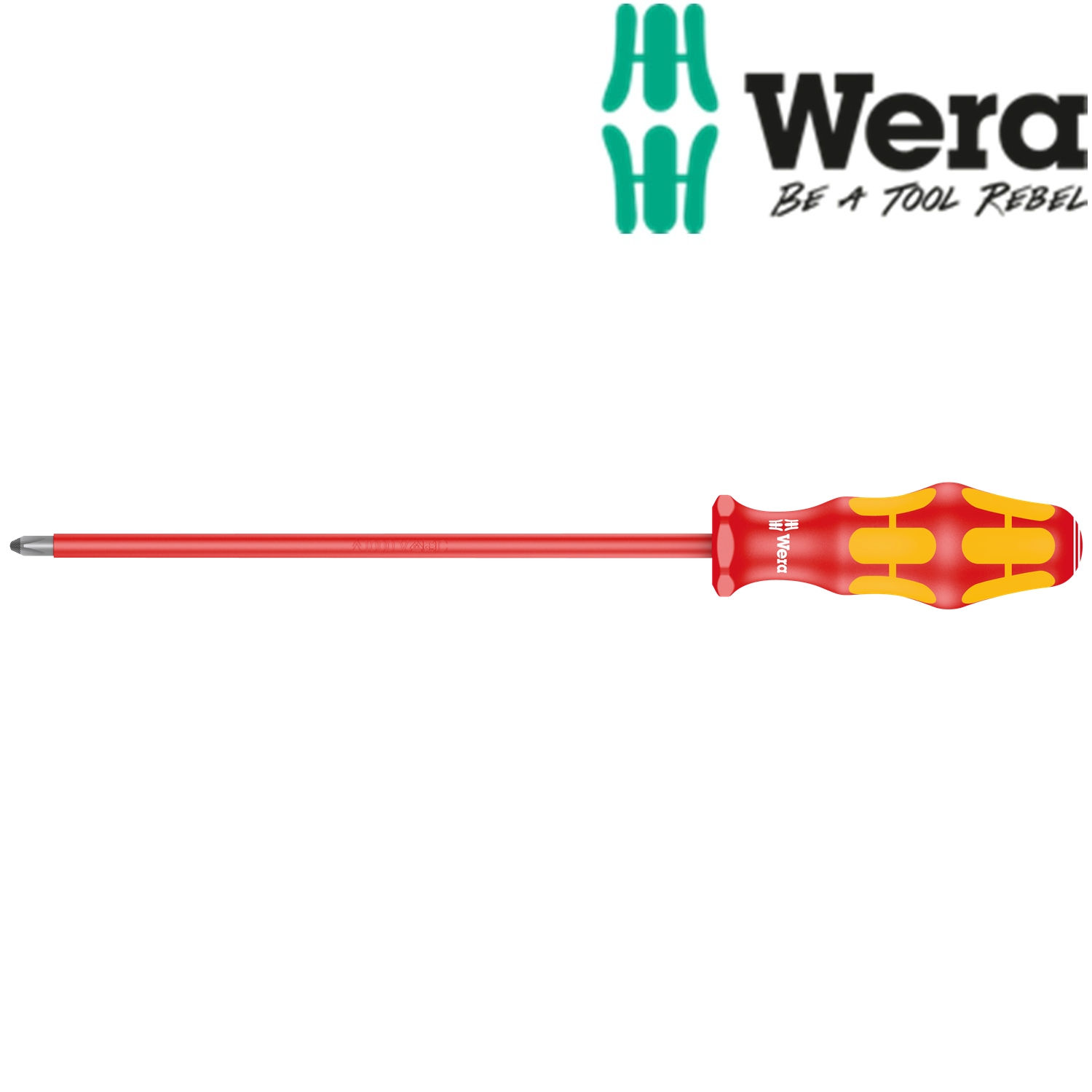 Tua vít 4 cạnh cách điện dài 200m wera 05006159001 162 i ph vde ph2 x 200mm với lasertip chống trượt