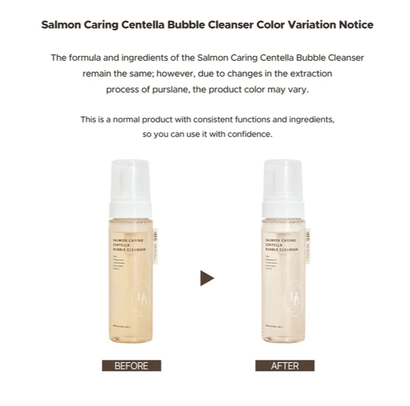 Sữa Rửa Mặt Tạo Bọt Heveblue Salmon Caring Centella Bubble Cleanser 200ml - ninishop