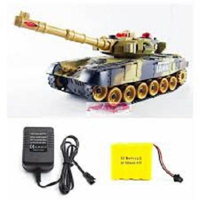Xe tăng điều khiển từ xa chạy xích pin sạc phát nhạc có đèn, âm thanh lập giả sinh động, màu sắc đẹp, không phai, do choi xe tang dieu khien tu xa chay bang xich phat nhac co den