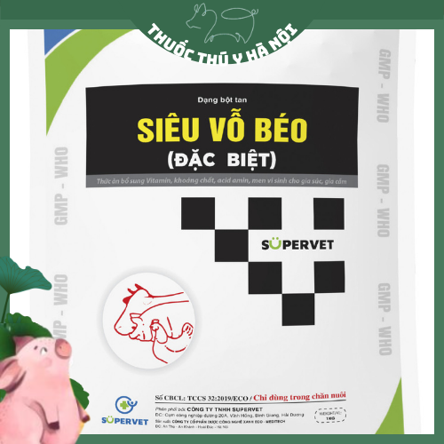 Siêu vỗ béo giúp vật nuôi bổ sung thêm các dinh dưỡng giảm còi cọc tăng trọng nhanh