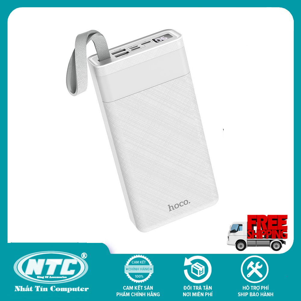 Pin sạc dự phòng Hoco J73 Powerful 30000mAh 3 cổng input 2 cổng output tích hợp đèn pin siêu sáng - Hãng phân phối chính thức - Nhất Tín Computer