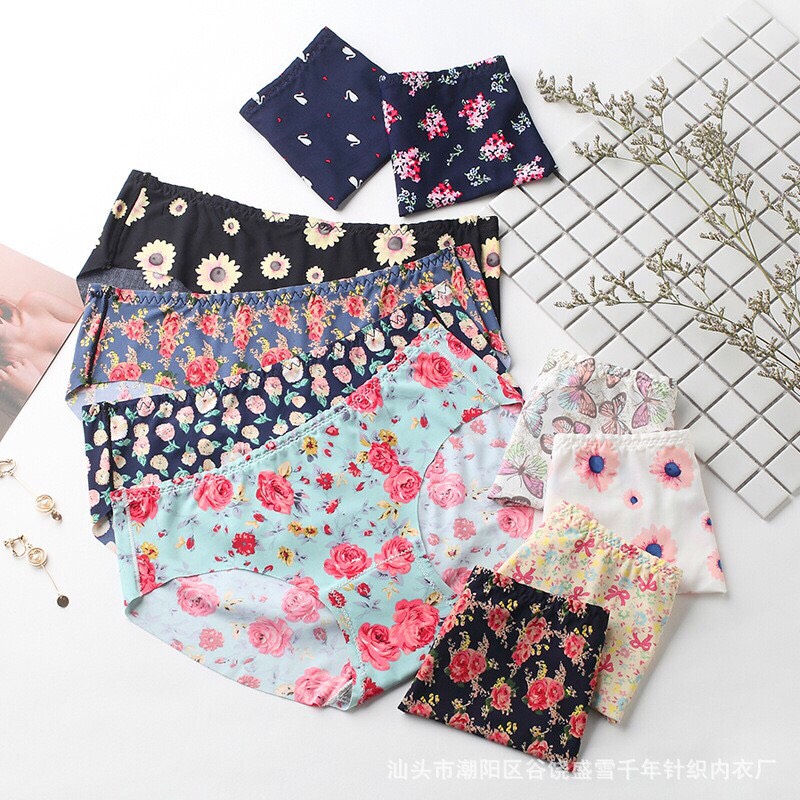 Combo 5 quần lót đúc điều hòa mát lạnh không đường may,quần lót nữ,quần lót nữ thun lạnh 99045 - see ever 20