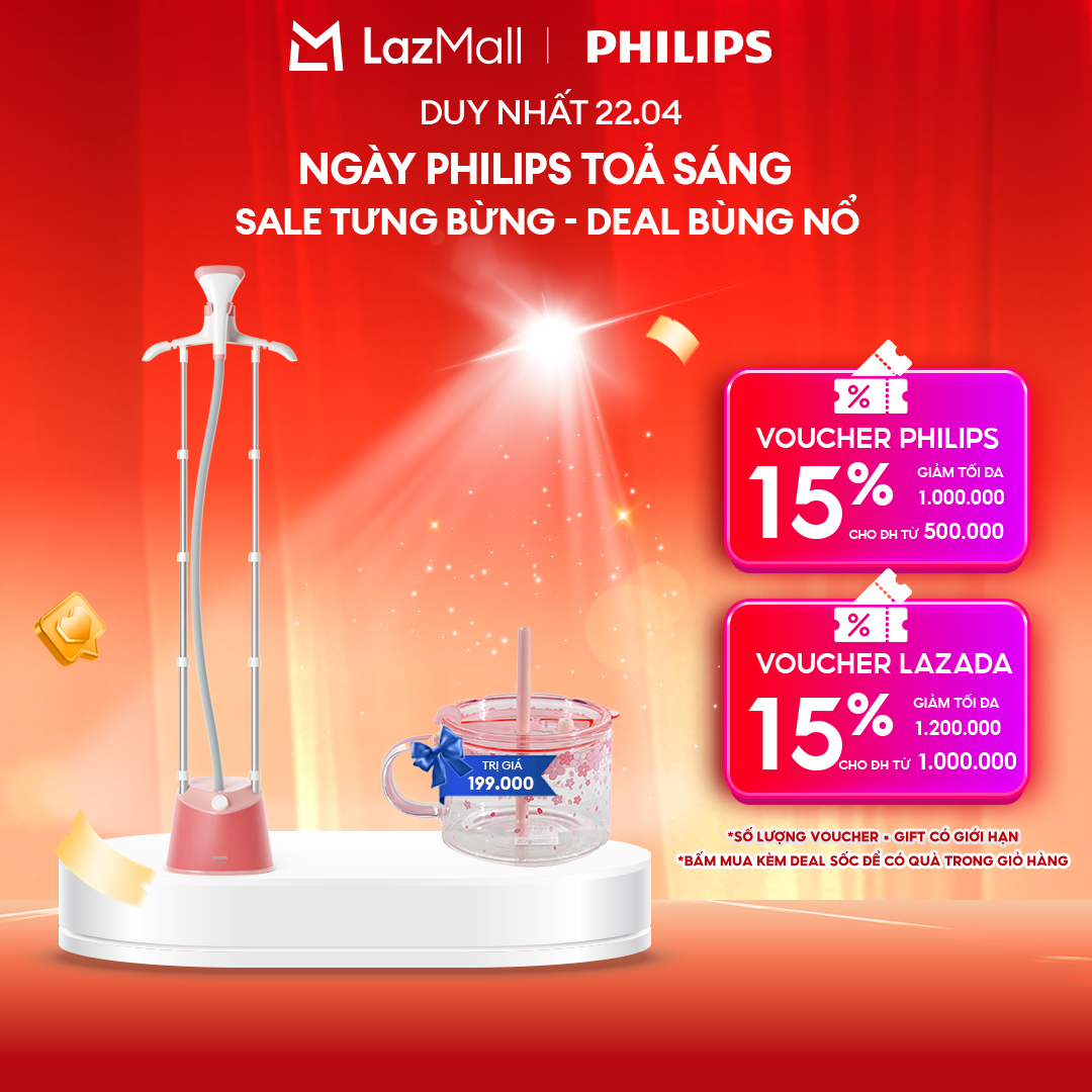 Bàn Ủi Đứng Hơi Nước Philips STE1020/40 - Hàng Phân Phối Chính Hãng