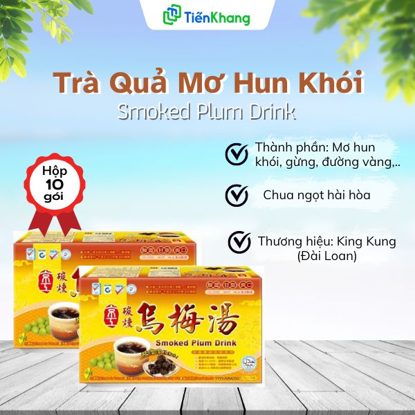 Trà quả mơ hun khói - smoked plum drink - hộp 220g
