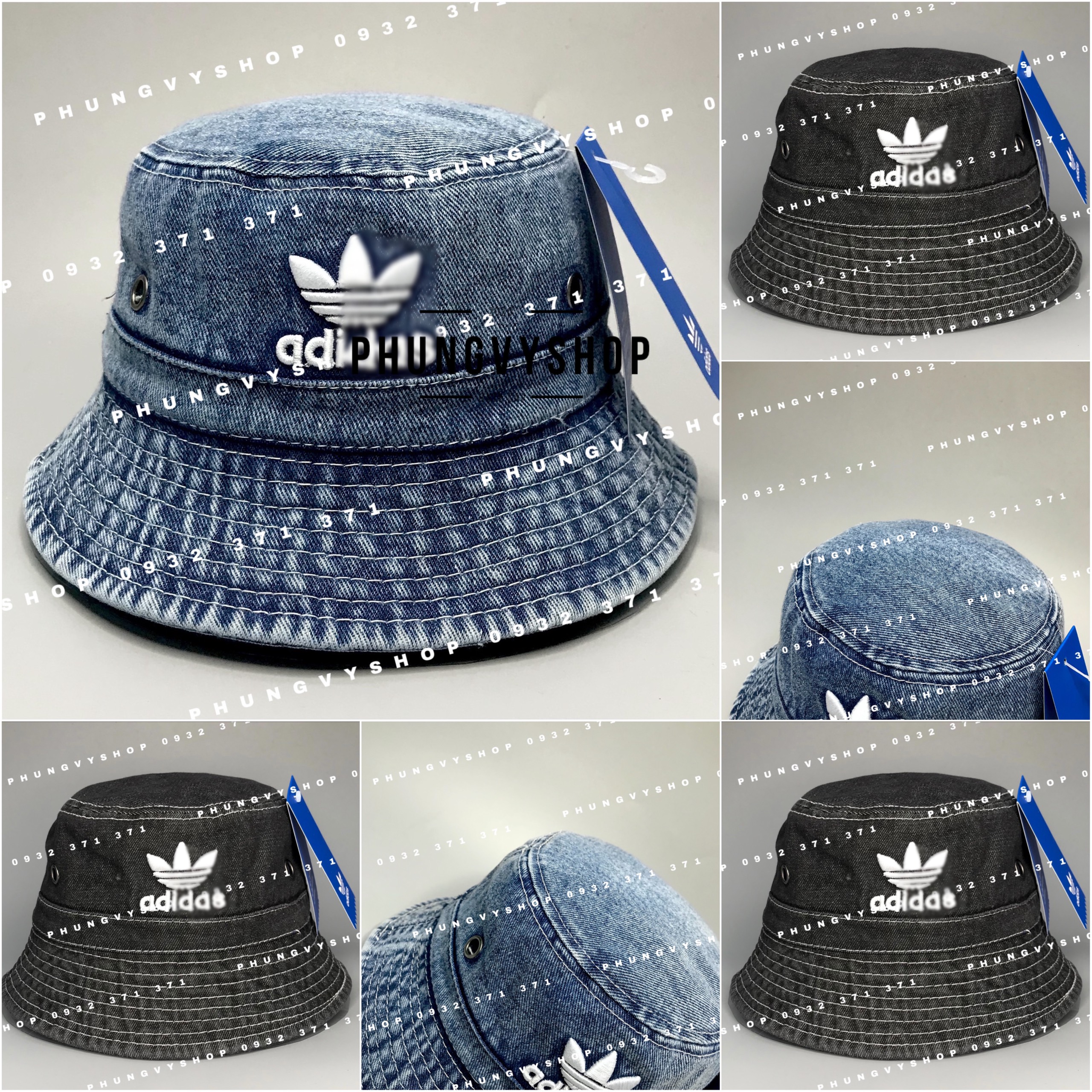 Mũ bucket jean thêu add hoa cúc- nón tai bèo NAM/NỮ