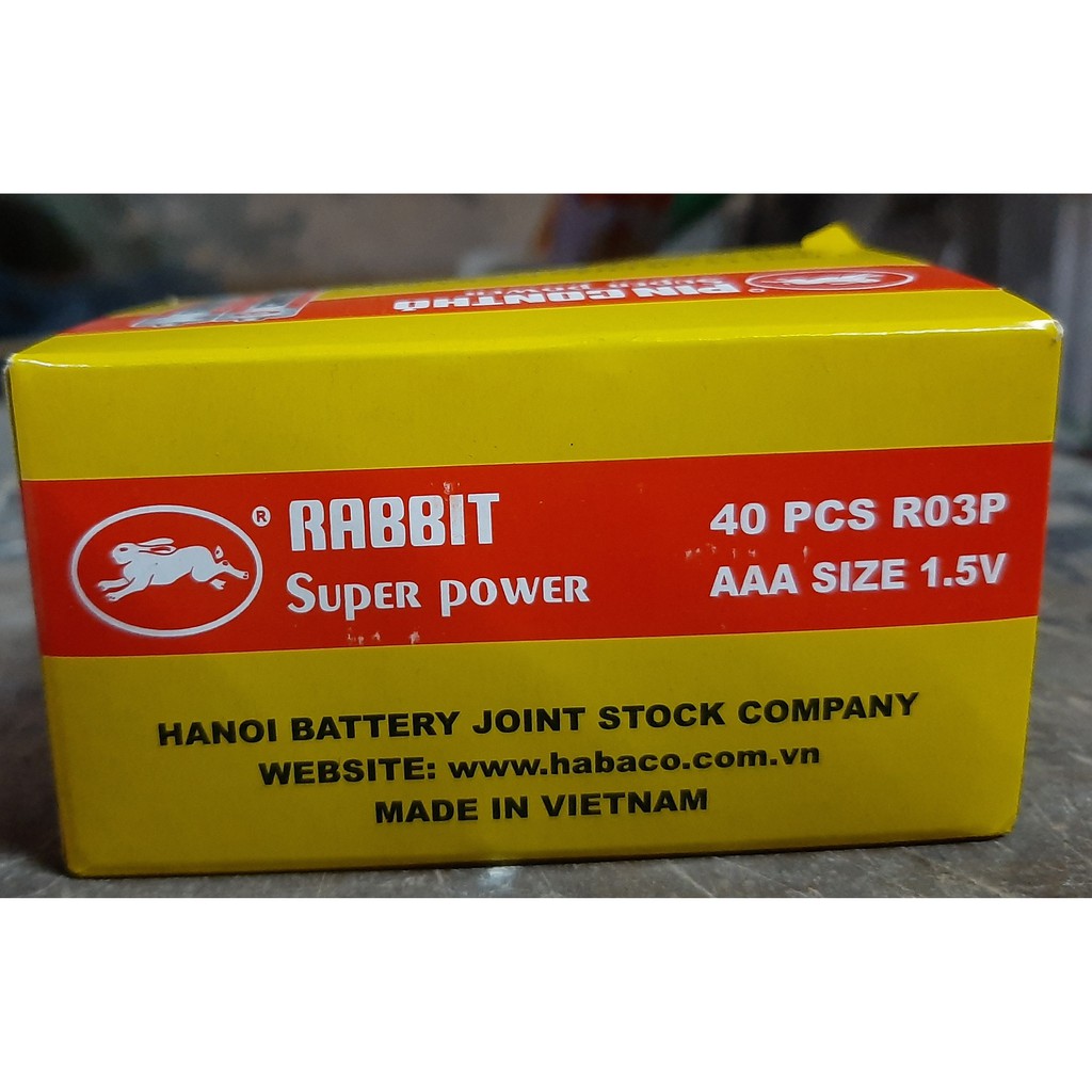 Vỉ 4 pin con thỏ 1,5v - aa - r6p - hàng chính hãng