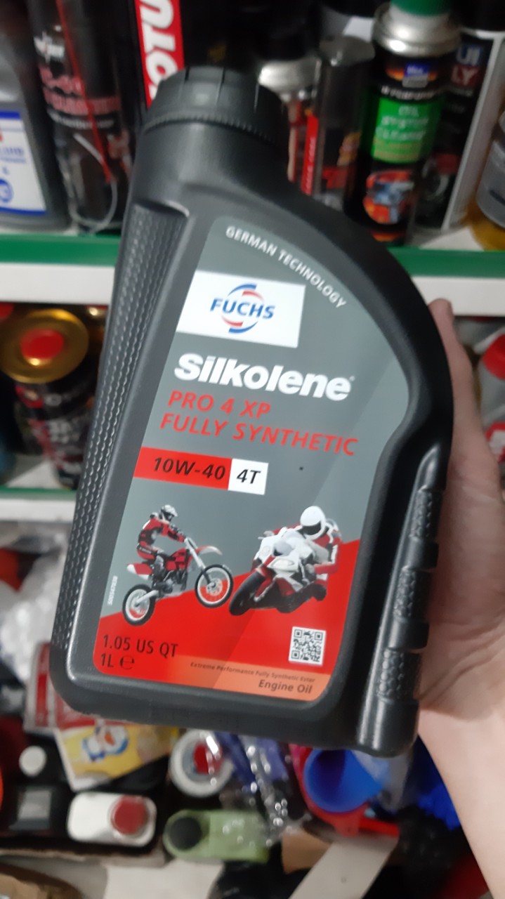 Nhớt Fuchs Silkolene Pro 4 10W40 dành cho xe côn tay, PKL - Nhập khẩu Anh