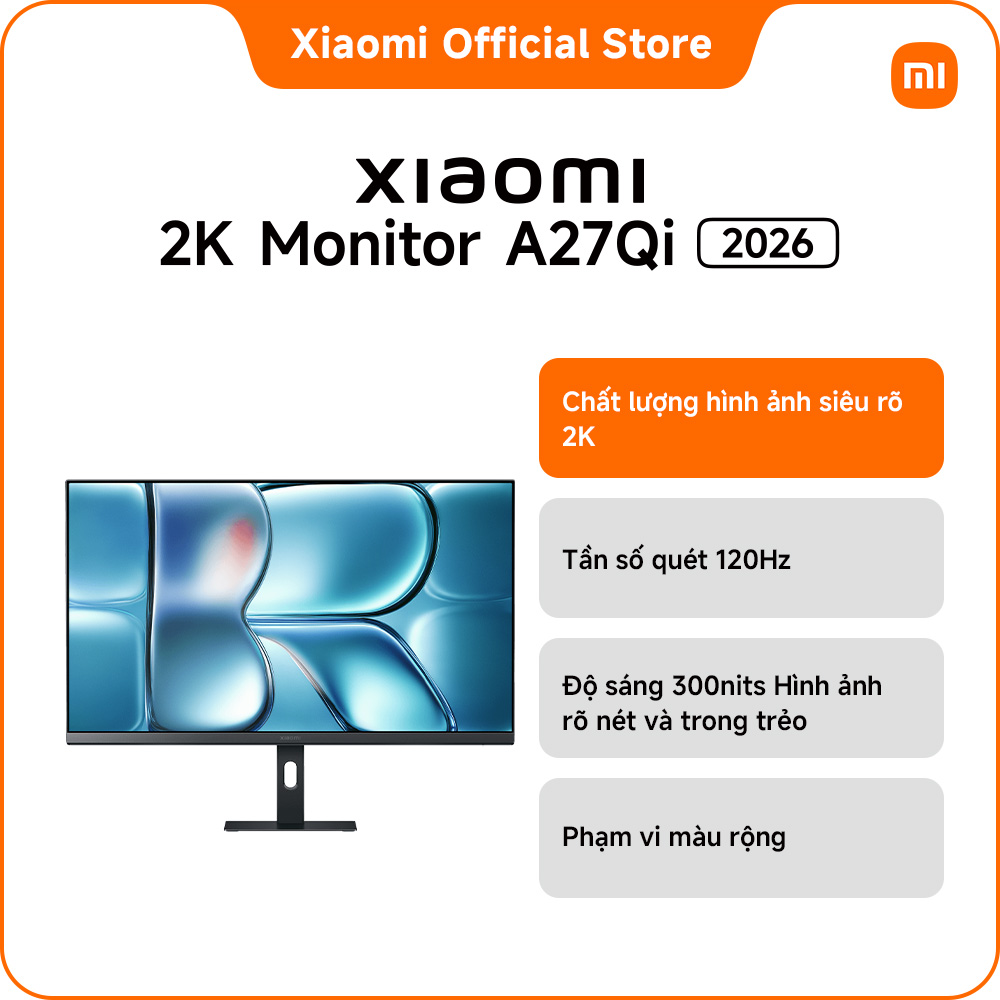 Màn hình độ phân giải 2K Xiaomi A27Qi 2026