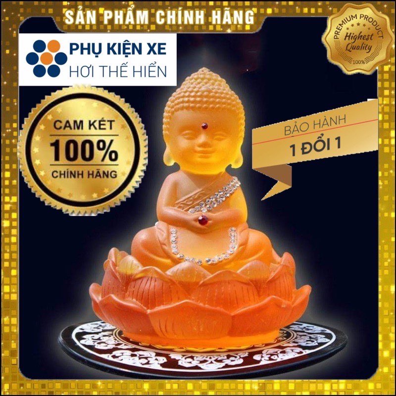 Tượng Phật Tiểu Như Lai Ngự Đài Sen Để Taplo Ô TÔ [ Tặng Kèm 1 Thảm Chống Trượt Để Taplo Ô TÔ Trị giá 10.000đ] ]