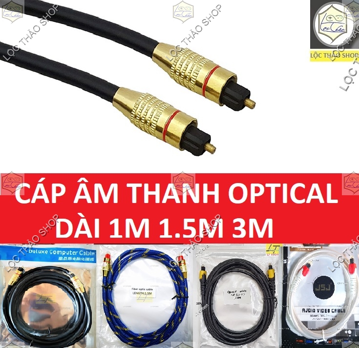 Cáp âm thanh quang optical dài 1m 1.5m 3m cao cấp