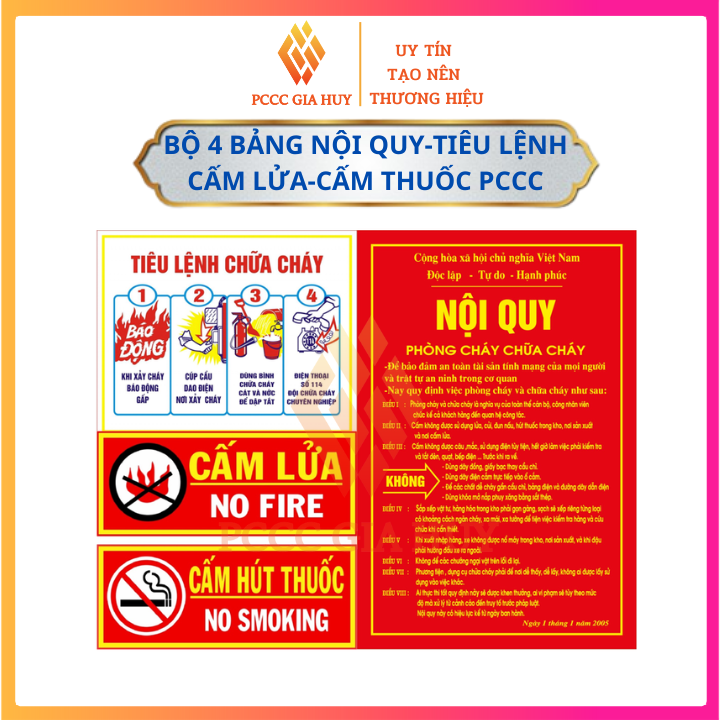 Bảng nội quy, tiêu lệnh , cấm lửa, cấm thuốc  PCCC , bảng nội quy tiêu lệnh phòng cháy chữa cháy.
