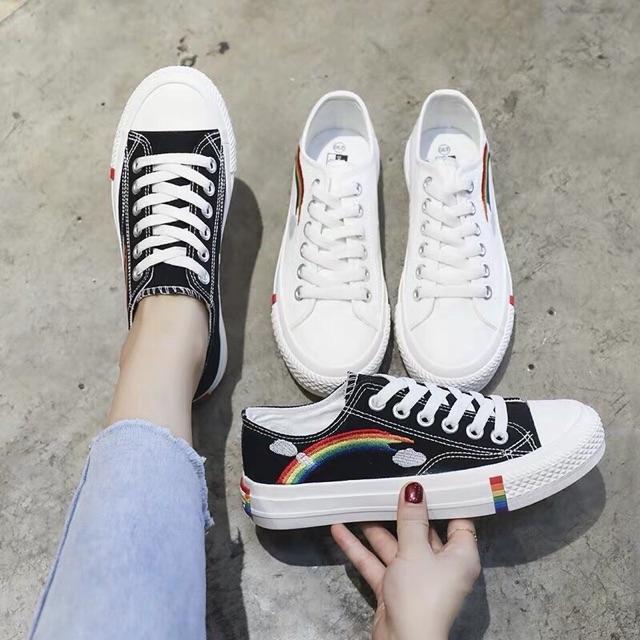 Giày thể thao nữ in cầu vồng đám mây mới.GIÀY LINH LINH
